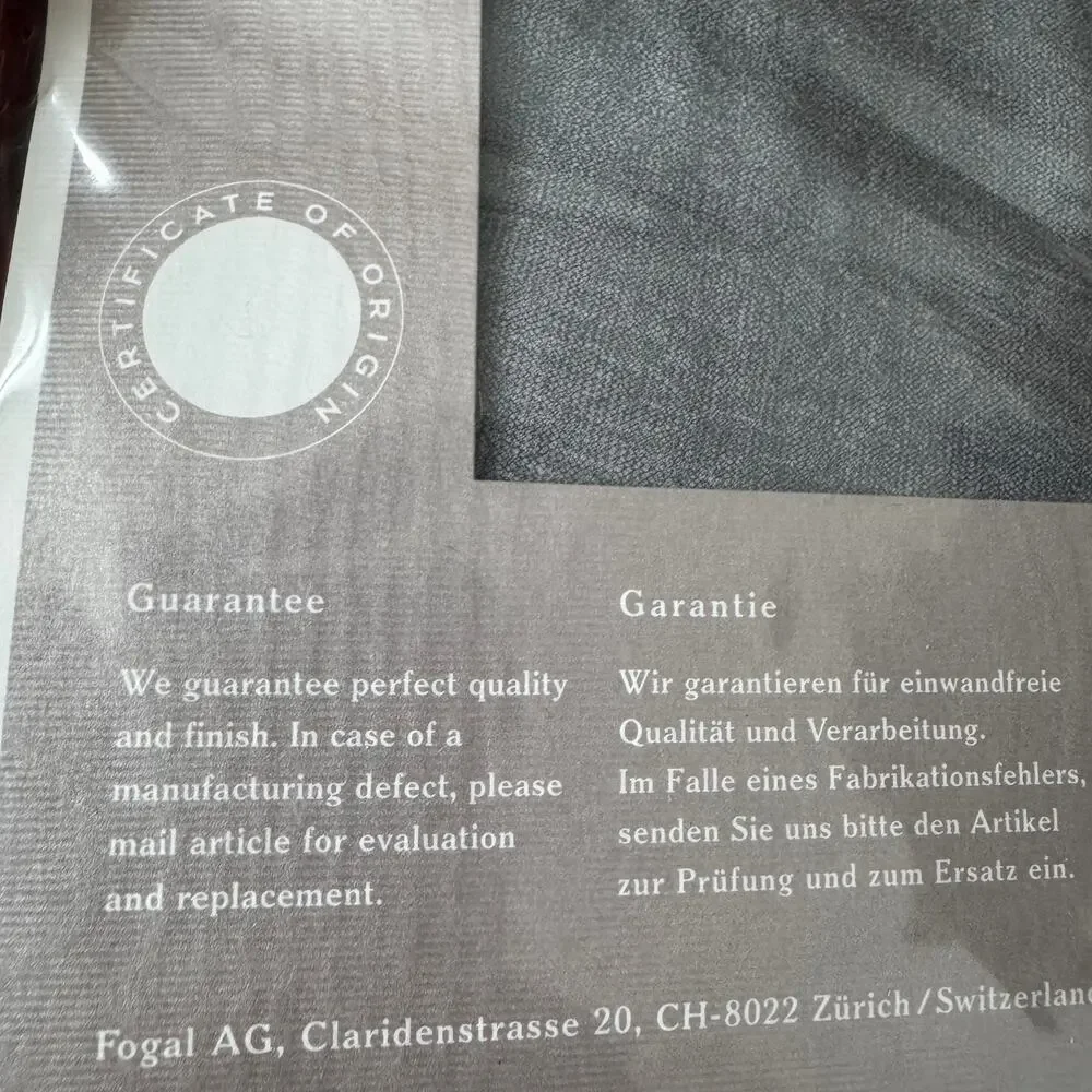 Y2K Fogal Noblesse 110 Pantyhose Graphite M Bergdorf Goodman Made in France